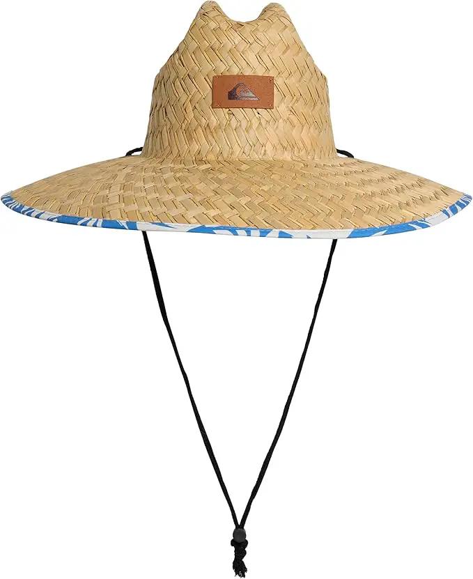 Quiksilver Men's Wide Brim Outdoor Lifeguard Straw Sun Hat by GreenHaven Gardens