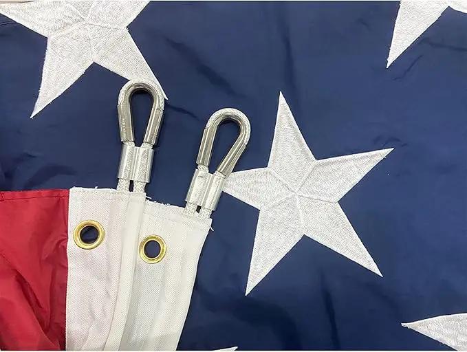 Homissor American Flag 15x25 Ft Large US Flags USA Giant United State Flag Heavy Duty Outdoor Embroidered Stars for All Weather High Wind Sewn Stripes With Brass Grommets by GreenHaven Gardens