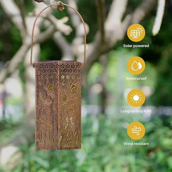 Outdoor Lanterns Butterfly Gift for Women/Mom/Grandma/Sister, Solar Lanterns Outdoor Waterproof Butterfly, Garden Decor,Christmas, Mother's Day, Thanksgiving Gifts, Solar Decoration for Yard, Patio by GreenHaven Gardens