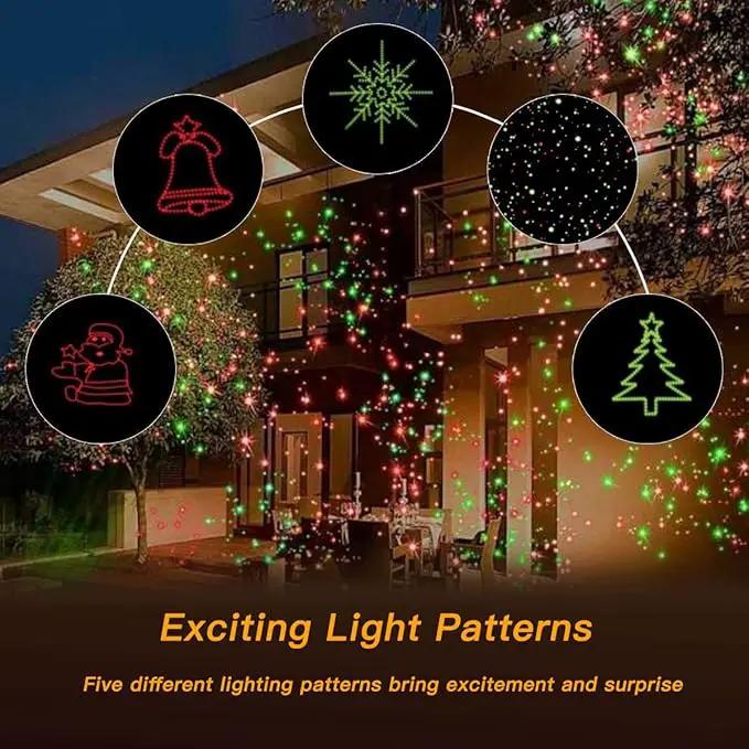 Christmas Laser Lights Outdoors Decoration Projector Light Waterproof LED Star Show for Xmas Decor House Home Yard Garden Patio Wall Indoor, Red and Green with Wireless Remote by GreenHaven Gardens