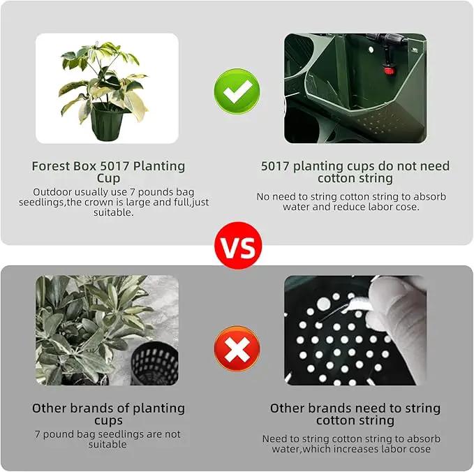 Self Watering Wall Mounted Vertical Planter, 36 Pots Wall Planter Indoor Vertical Living Green Plant Wall Easy Installation (Green with Timing System) by GreenHaven Gardens