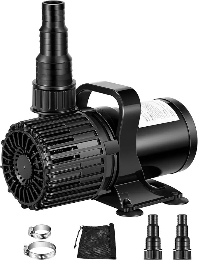 VIVOSUN 1600 GPH Submersible Water Pump with Barrier Bag, 100W Pond Pump, Ultra Quiet Aquarium Pump with 14FT. Lift Height for Pond, Waterfall, Fish Tank, Statuary, Hydroponic by GreenHaven Gardens