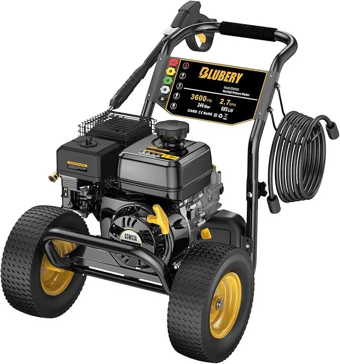 Heavy-Duty Gas Pressure Washer, 3600Psi at 2.7Gpm Power Washer,Portable, 30feet Pressure Hose,Industrial Style,Axial Cam Pump, for Siding, Driveway, House, Car, RV, Paint Preparation etc by GreenHaven Gardens