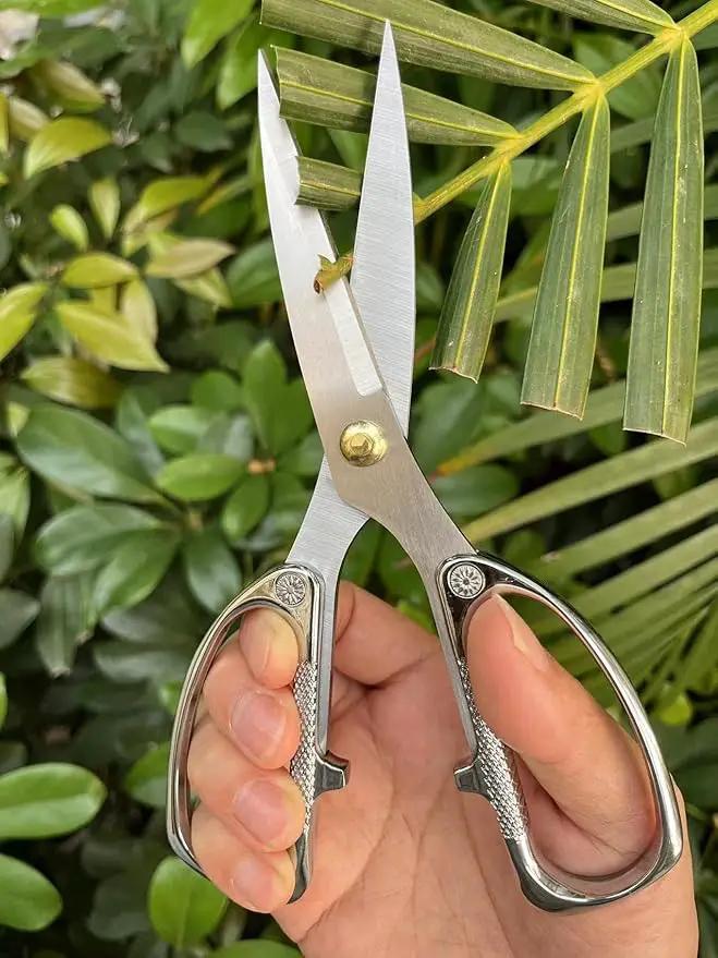 Indoor Plant Shears Bud Trimming Scissors, Japan SK5 Stainless Steel Floral scissors, Flowers Herbs and Stem Cutters, Clippers, Trimmers, Loppers, Bonsai Garden Pruning Scissors by GreenHaven Gardens