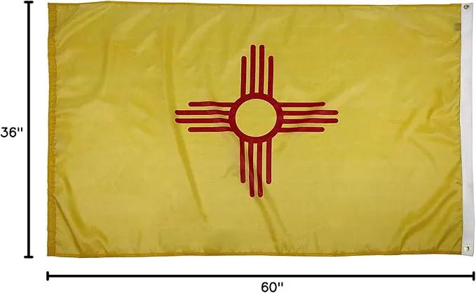 FlagSource New Mexico Nylon State Flag, Made in the USA, 3x5' by GreenHaven Gardens