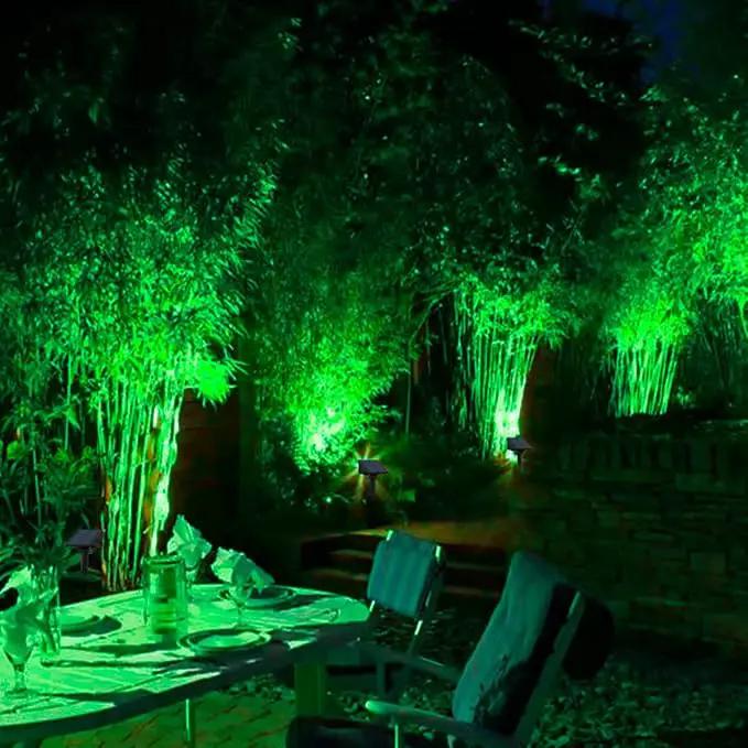 T-SUNUS Green Solar Spot Lights Outdoor Waterproof IP65, Landscape Spotlights 2 Modes Dusk to Dawn for Accent Uplighting Christmas Halloween St. Patrick's Day Tree Yard Statue Graveyard Driveway Flag by GreenHaven Gardens