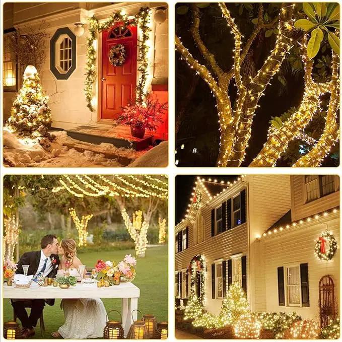 Warm White 75 Ft 200 LED Christmas String Lights - Connectable, 8 Modes, Timer, Waterproof Fairy Twinkle Lights for Christmas Party, Garden, Patio, Home, Holiday, Xmas Tree Decorations by GreenHaven Gardens