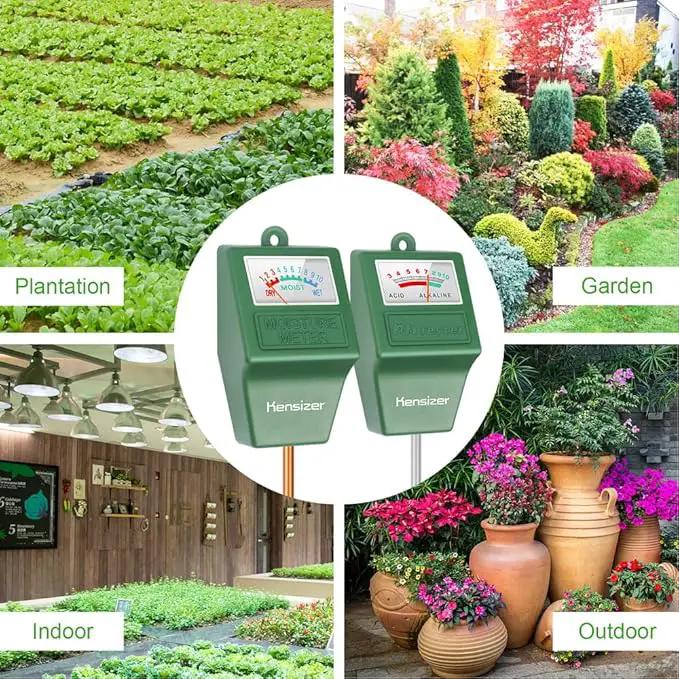 Kensizer Soil Tester, Soil Moisture/pH Meter, Gardening Farm Lawn Test Kit Tool, Digital Plant Probe, Water Hydrometer for Indoor Outdoor, No Battery Required by GreenHaven Gardens