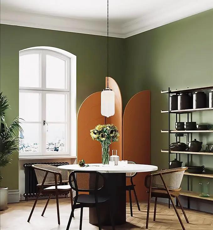 Dimoon 110''x17.7'' Green Peel and Stick Wallpaper Contact Paper Modern Self Adhesive Wall Paper Removable Renter Friendly Textured Solid Color Shelf Cabinet Vinyl Roll (110''x17.7'',Olive Green) by GreenHaven Gardens
