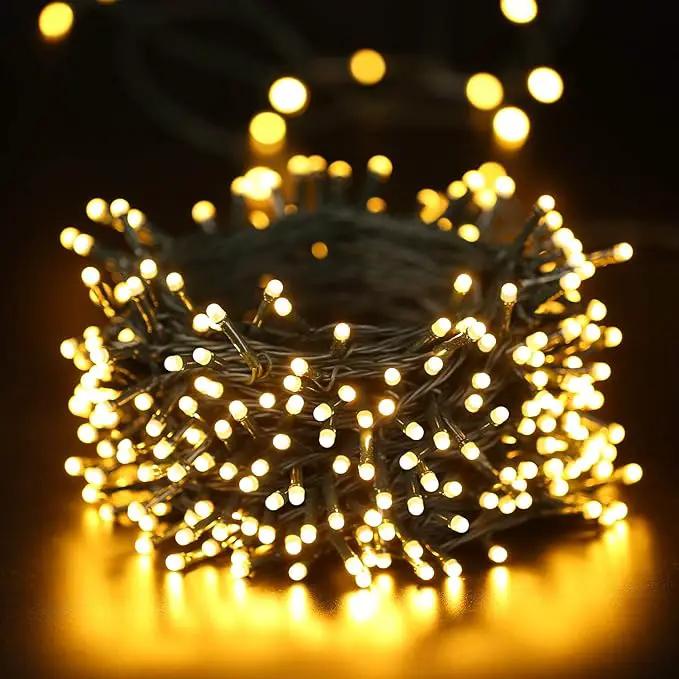 Toodour Solar Christmas Lights, 121ft 350 LED 8 Modes Solar String Lights, Waterproof Solar Outdoor Christmas Lights for Garden, Patio, Holiday, Party, Balcony, Christmas Decorations (Warm White) by GreenHaven Gardens