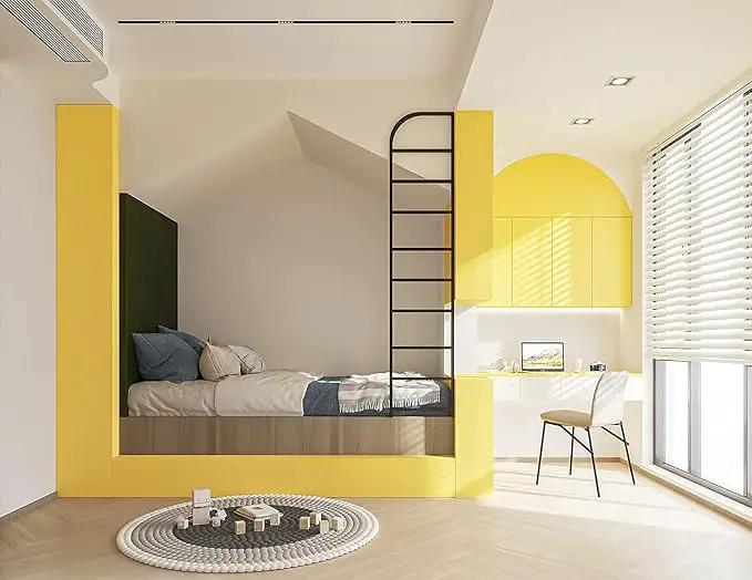 Dimoon 78.7''x17.7'' Yellow Peel and Stick Wallpaper Contact Paper Modern Self Adhesive Wall Paper Removable Renter Friendly Textured Solid Color Shelf Cabinet Vinyl Roll (78.7''x17.7'',Yellow) by GreenHaven Gardens