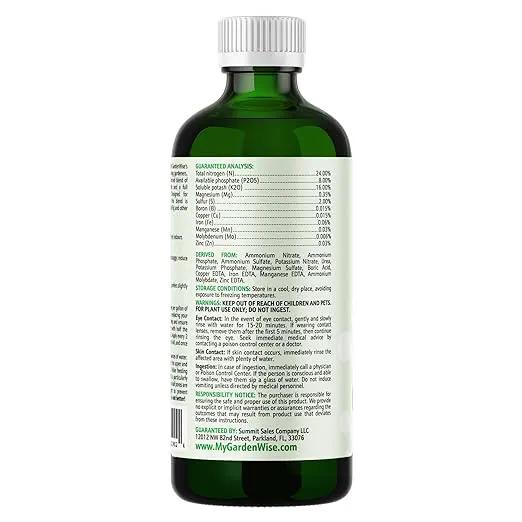 3-1-2 Liquid Fertilizer Concentrate with Micronutrients - Optimal Fiddle Leaf Fig Plant Food, Ideal for Ficus Lyrata & Fig Trees, Gold Leaf Enhanced Indoor Plant Fertilizer (32 OZ) by GreenHaven Gardens