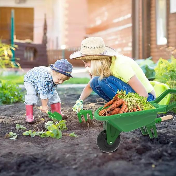 Kids Gardening Tools Outdoor Toys Set Backyard Play with Wheelbarrow Educational STEM Learning Pretend Toys Outdoor Indoor for Toddlers Kids Boys Girls by GreenHaven Gardens