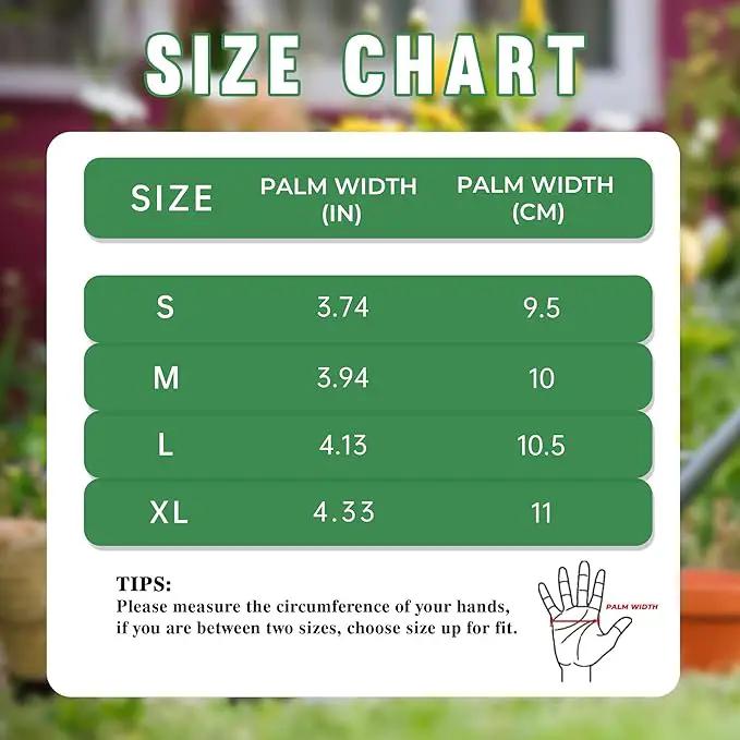 HANDLANDY Women Gardening Gloves, Thorn Proof Breathable Ladies Rose Pruning Long Gauntlet Floral Print Garden Yard Gloves, Gift for Gardeners (Green, M) by GreenHaven Gardens