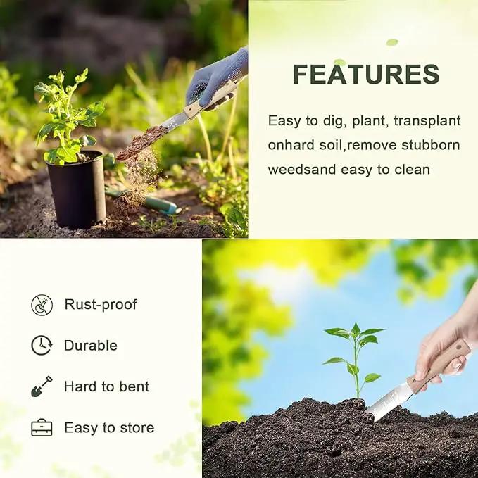 ZHENHAN Hori Hori Garden Knife- 7.2" Multi-Purpose Garden Knife with Heavy-Duty Stainless Steel Blade & Ergonomic Grip for Digging,Planting,Weeding(Silver) by GreenHaven Gardens