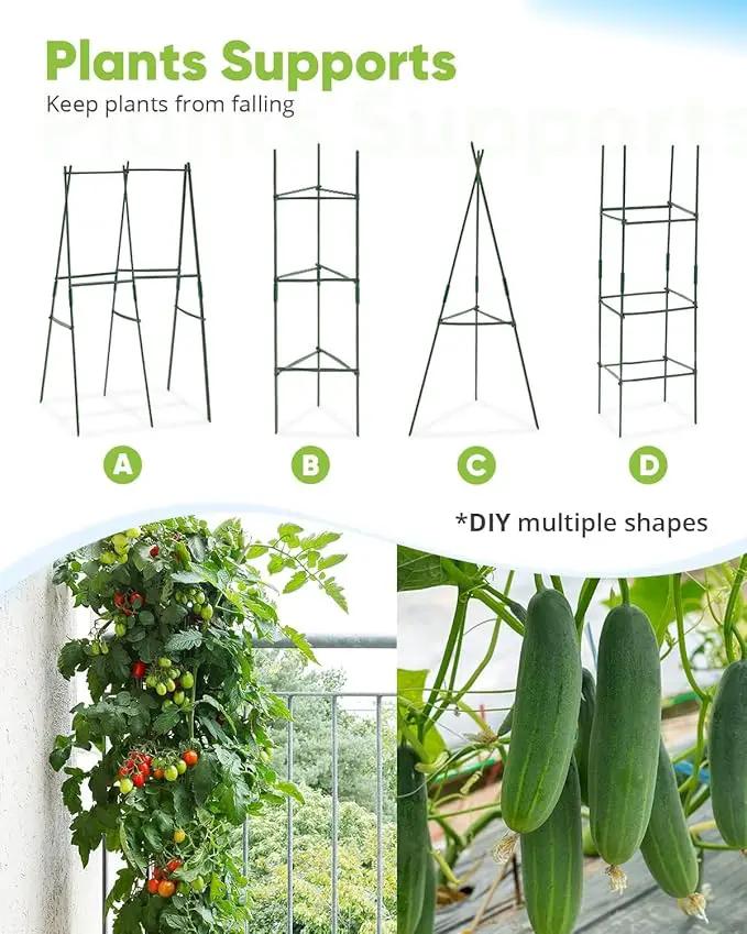 Quictent Galvanized Raised Garden Bed 8x4x2 Ft Tall Metal Planter Box for Vegetables Outdoor Bottomless for Backyard, 2 Tomato Cages Included, 22.04" Deep (Silver) by GreenHaven Gardens