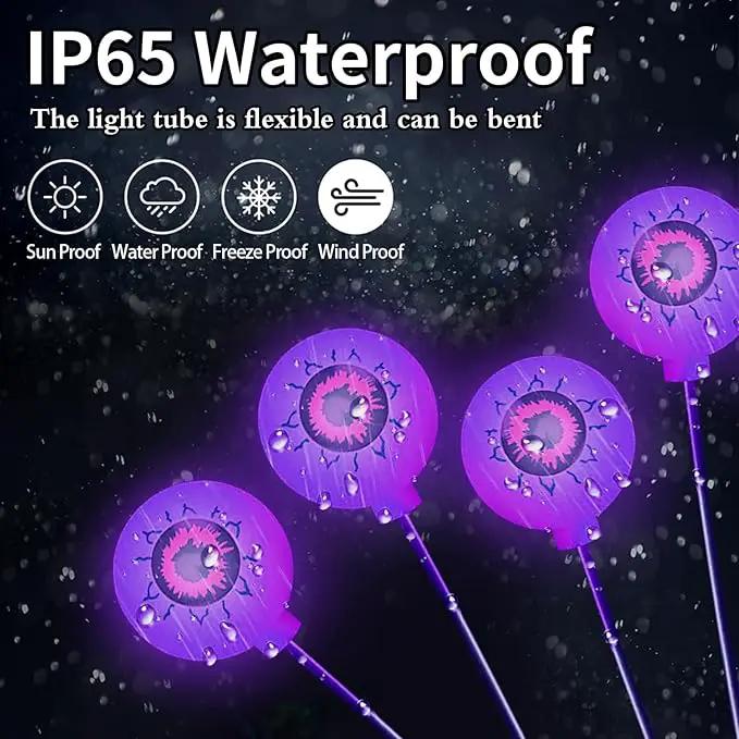 Aogist Halloween Decorations Eyeball Swaying Firefly Light Bright Long Standby Time Waterproof Outdoor Lights for Beautiful Spaces Garden Yard Lawn Pathway Porch Party Decor (Purple, 2 Pack-12 LEDs) by GreenHaven Gardens