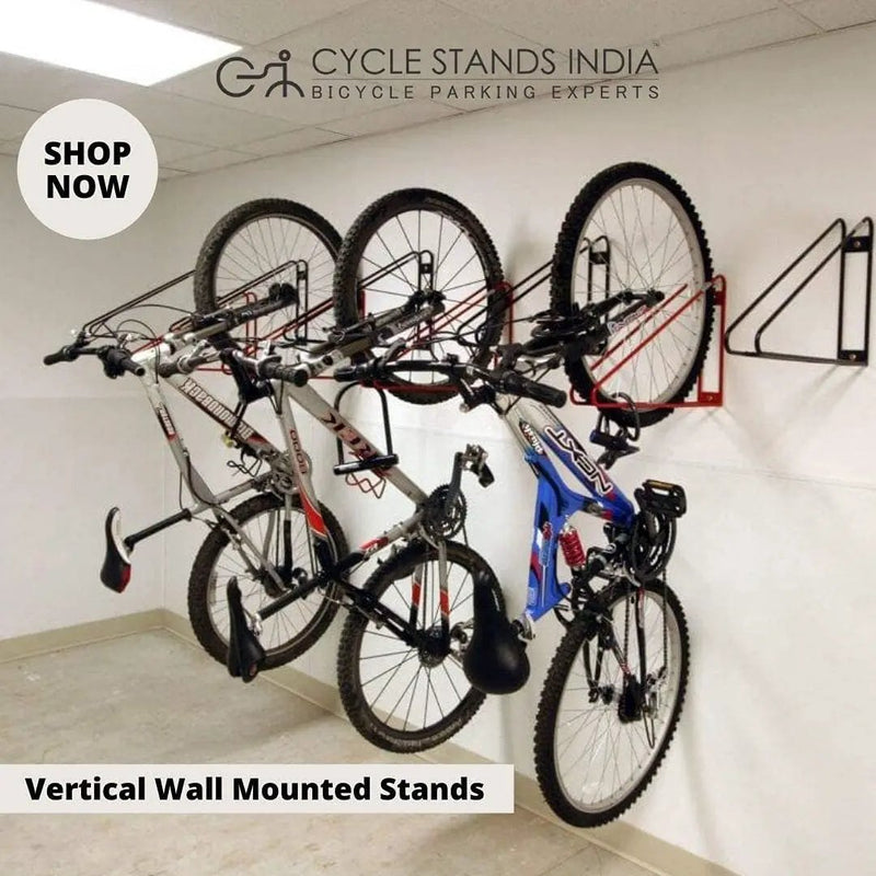 Bike Wall Mount Vertical Hanger for Home Space Saving Bike Rack Storage Mount for Garage or Home, Bicycle Holder for Mountain Bikes Road Bikes Holds up to 77lbs, Red,Pack of 1 by GreenHaven Gardens