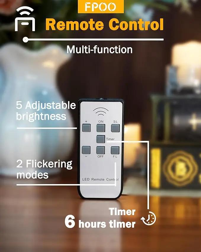 LED Tea Lights Rechargeable Candles with USB Charging Cable, 6 PCS Votive Tea Light with Remote, Flameless Flickering Warm White Tealights Candle for Halloween, Pumpkin Light, Christmas Decoration by GreenHaven Gardens
