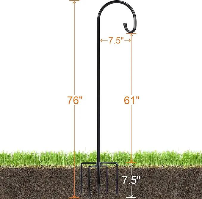Shepherd-Hooks Adjustable for Bird-Feeder Lantern Plant-Hook Garden-Stake - Plant Stand Hanger for Outdoor Flower Basket, Bird Feeder Hanger Weddings Décor by GreenHaven Gardens