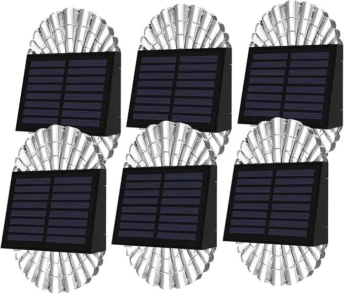 Solar Deck Post Lights, 6 Pack Fence Driveway Step Lights for Garden, Yard, Patio Decor - Outdoor Waterproof, Warm White, S-240 by GreenHaven Gardens