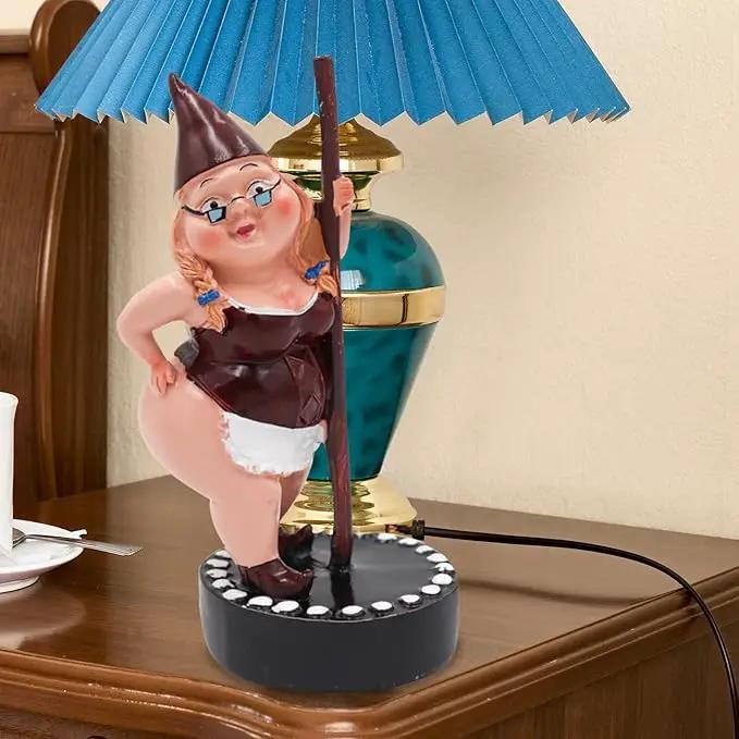 Pole Dancing Gnome Statue, Resin Garden Gnome Statues, Funny Outdoor Gnome Figure, Creative Garden Spring Decoration, Pole Dance Garden Gnome, Spring Garden Statue(6.7"/17 cm) by GreenHaven Gardens