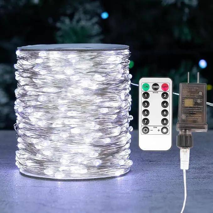 Fairy Lights Plug in,66FT 200 LEDs Waterproof Led String Lights,Twinkle Light with 8 Modes Remote for Outdoor Indoor Christmas Wedding Birthday Garden Party Decorations,Cool White by GreenHaven Gardens