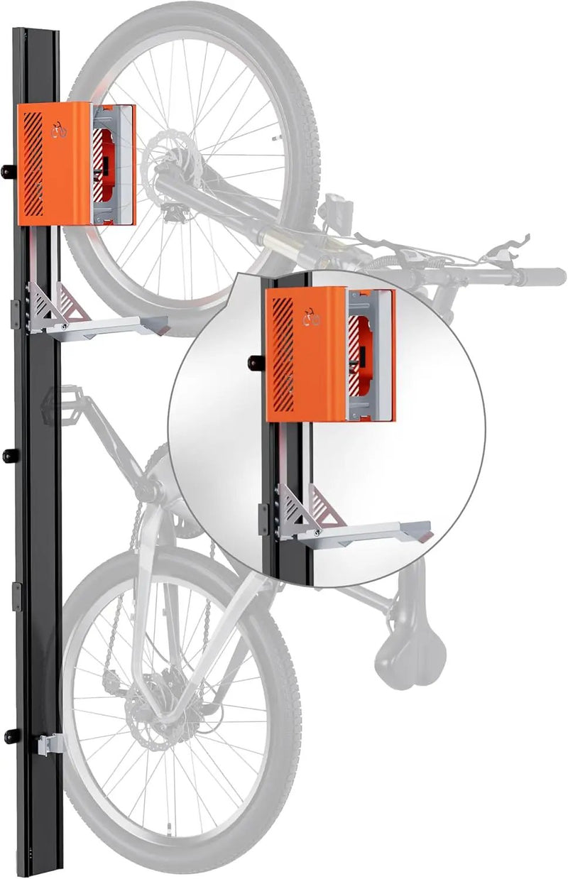 monTEK Automatic Lift EBike Rack – Fits 24-29" Tires, Heavy-Duty Vertical Wall Rack for Bicycles (Up to 71 lbs) - Effortless Lifting, Easy Install - Space-Saving Storage for Garage, Shed, BO by GreenHaven Gardens