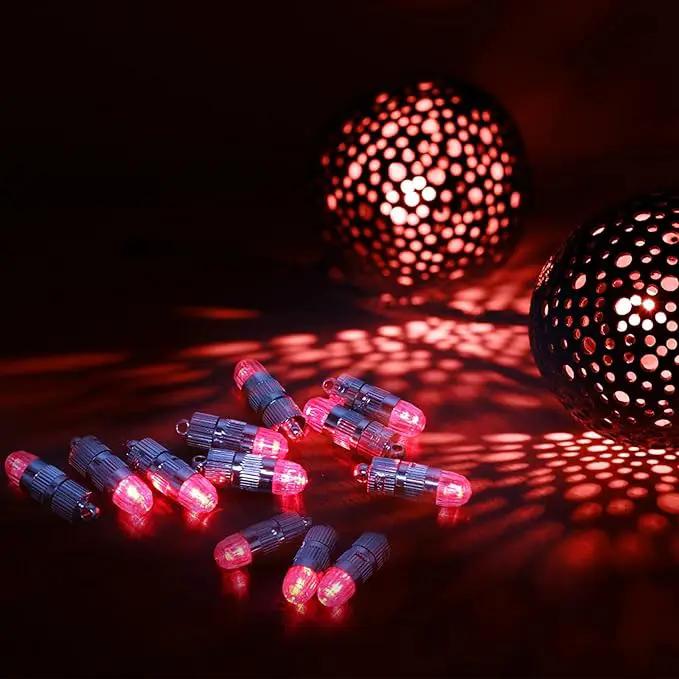 SumDirect Pack of 12 LED Mini Non-Blinking Lights for Paper Lanterns Balloons Floral Wedding Halloween Christmas Party Decoration Centerpieces (12, Red) by GreenHaven Gardens