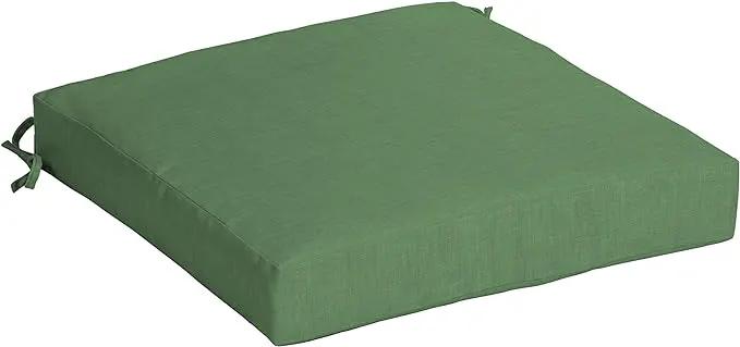 Arden Outdoor Seat Cushion, 19 x 19, Rain-Proof, Fade Resistant Bright Moss Green Leala by GreenHaven Gardens
