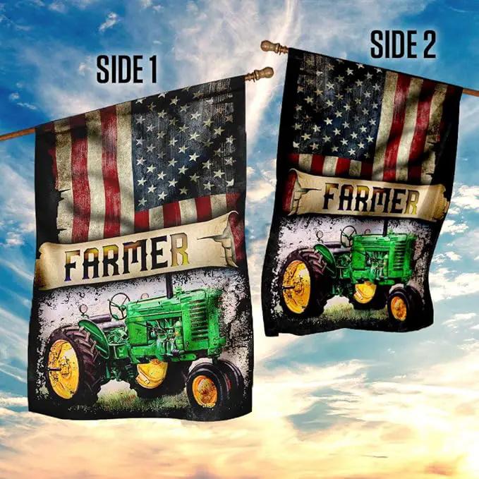 FLAGWIX Farmer Flags, Farmers Decorations - Independence Day, 4th of July Decorations Outdoor Flags, House Flag 30x40 - USA House Garden Flags Premium Polyester, Decorative Outdoor Flags by GreenHaven Gardens