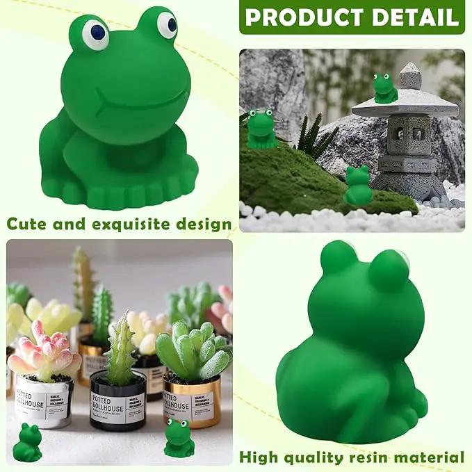 80Pcs Mini Frogs Resin Tiny Frogs Miniature Decoration Figurines Ducks Dollhouse Garden Decor Plastic Mini Animals Micro Landscape Ornament Cake DIY Craft by GreenHaven Gardens