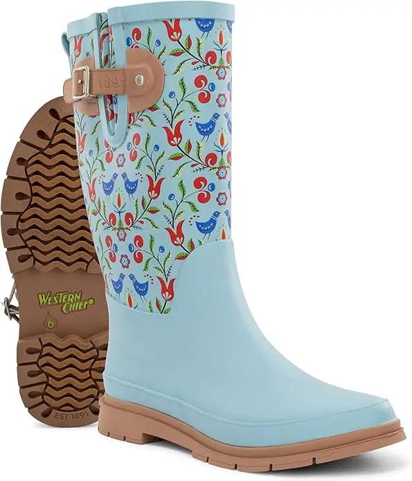 Western Chief Women's Tall Waterproof Rain Boot Outdoor Garden Shoes by GreenHaven Gardens