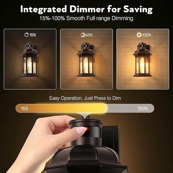 VIANIS Motion Sensor Outdoor Garage Lighting Fixture, Oil Rubbed Bronze Farmhouse Exterior Wall Mount Sconce for House, Waterproof Dusk to Dawn Front Porch ORB Outside Lantern for Patio by GreenHaven Gardens