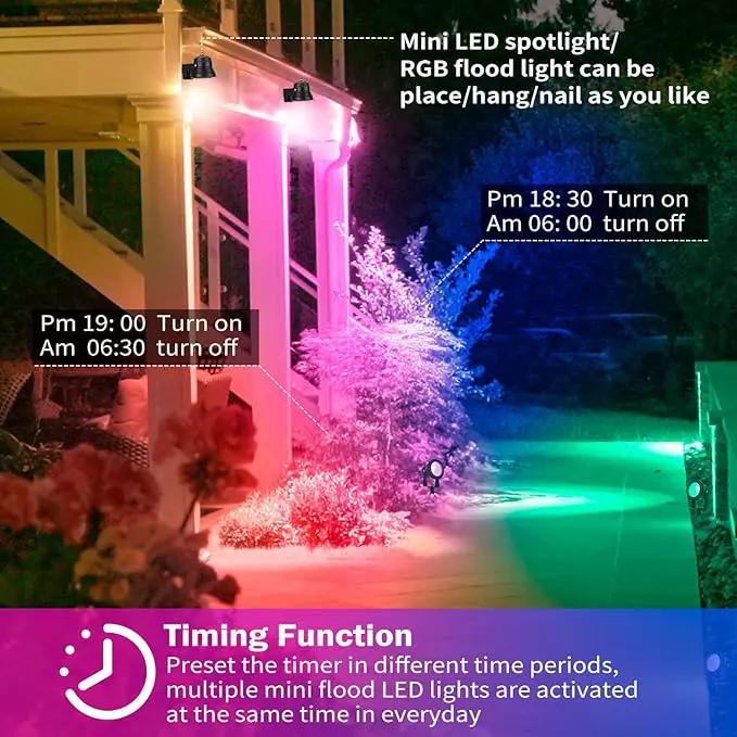 Smart Outdoor Lights,15w Halloween Lights with US Plug,12V APP Control Spotlight with Waterproof,Dimmable Spot Lights with Timer（NO Remote） by GreenHaven Gardens