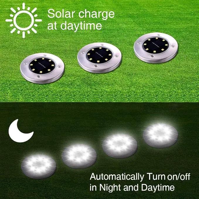 ZGWJ Solar Ground Lights,16 Pack Waterproof Solar Garden Lights, Upgraded Outdoor Garden Waterproof Bright in-Ground Lights, Landscape Lights for Pathway,Yard,Deck,Lawn,Patio,Walkway White by GreenHaven Gardens