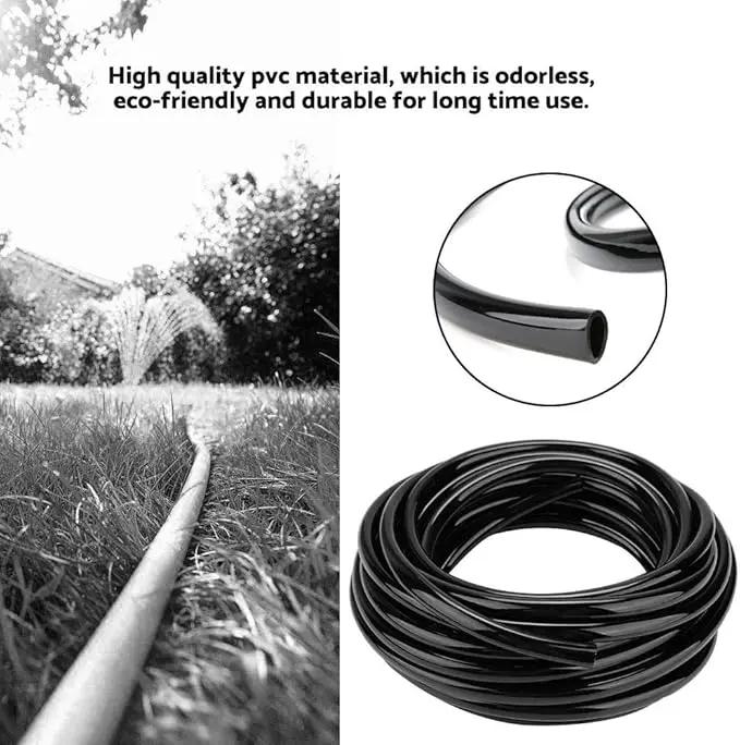 10M Irrigation Watering Hose Systems, 8/11mm PVC Flexible Pipe Drip Hose Tubing Watering Equipment,for Greenhouse flower plants lawn Garden by GreenHaven Gardens