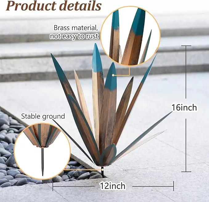 2pcs Metal Tequila Country Sculpture DIY Tequila Plant Home Decor Country Tequila Garden Ornament Indooutdoor Statuette Patio Lawn Patio Stake Decoration Gift to The Garden 16" by GreenHaven Gardens