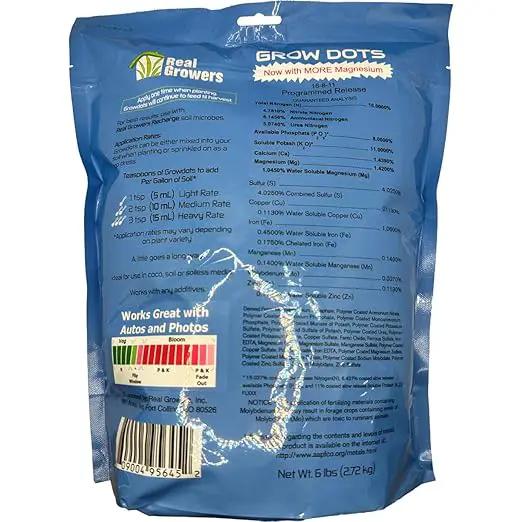 Grow Dots Plant Food, Single-Application, Programmed-Release Plant Nutrient Fertilizer (6lb) by GreenHaven Gardens
