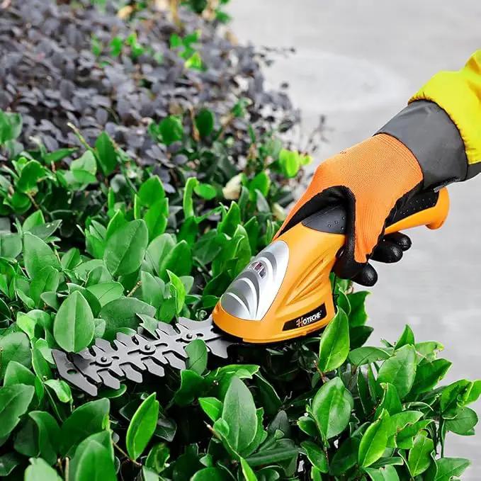 Hoteche Cordless Grass Shear & Hedge Trimmer 2-in-1 Handheld 7.2V Rechargeable Electric Shrub Clippers by GreenHaven Gardens