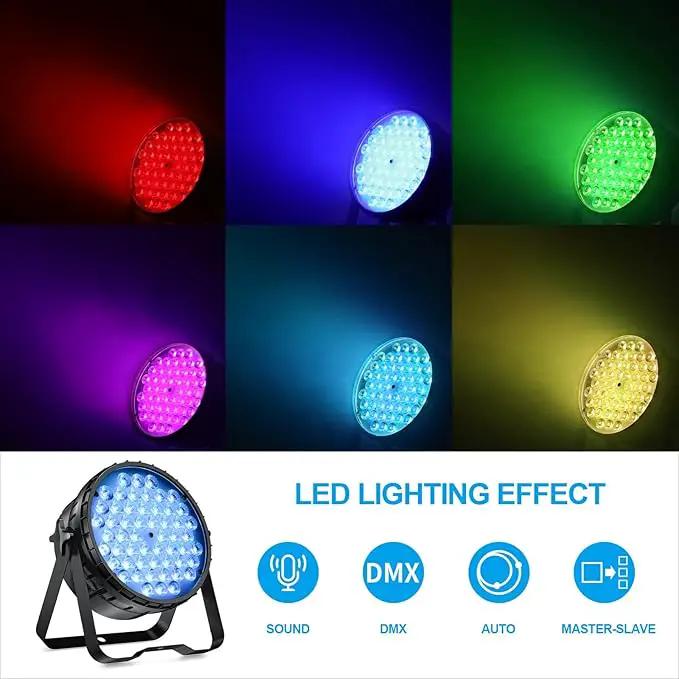 BETOPPER DJ Light 2 Pack, 54x3W LED Par Lights, DMX Stage Lights Sound Activated, Strobe Wash Lighting for Wedding, Church, Party, Club, Concert and Festival Events (2) by GreenHaven Gardens