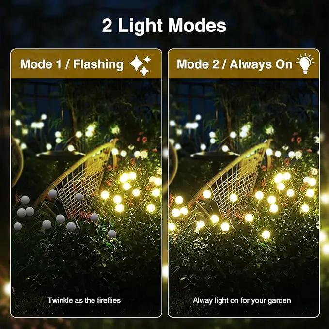 SOLARBABY Solar Garden Lights New Upgraded Solar Swaying Light Sway by Wind Solar Firefly Lights Outdoor Waterproof for Landscape Pathway Patio Yard Walkway Decoration Warm White by GreenHaven Gardens