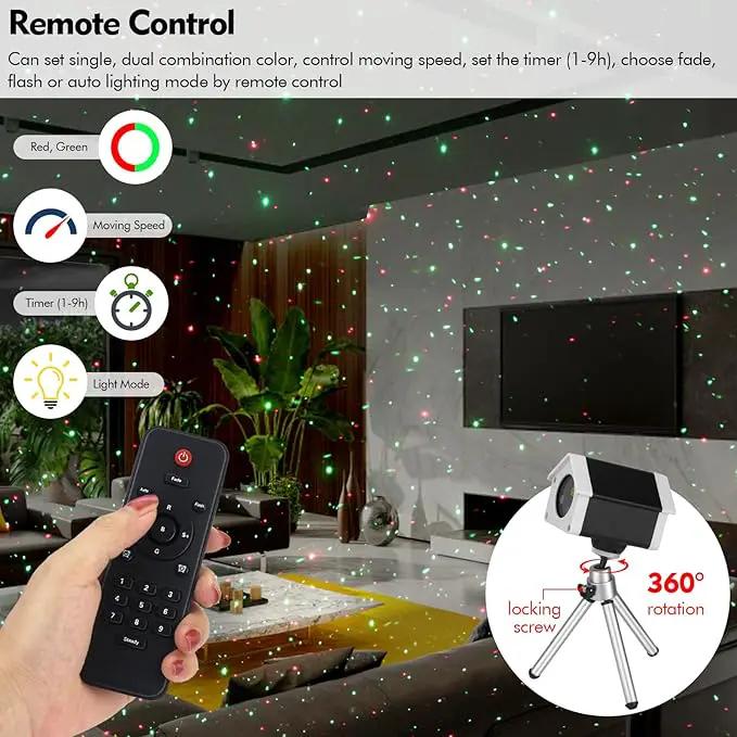 Outdoor Christmas Laser Lights Star Projector, Garden Laser Light with Moving Firefly for Outdoor, Indoor, Christmas, Holiday by GreenHaven Gardens
