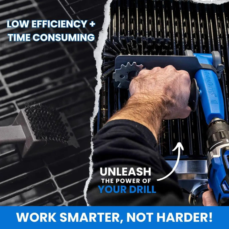 Grill Brush, Cleaning Kit, Drill Attachment, Grill Cleaner, No Metal, BBQ Grill Brush, Perfect for Removing Rust, Grime, Grease, and More by GreenHaven Gardens
