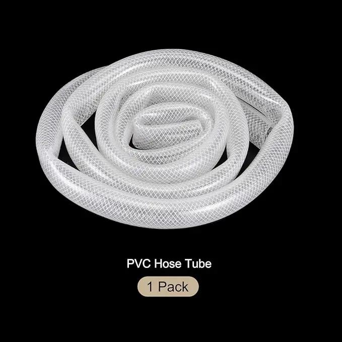 1 1/4" x 1 5/8" Braided Clear Plastic PVC Tubing 10ft High Pressure Flexible Reinforced Vinyl Tube, [for Garden Irrigation, Water Hose, Fish Tank, Water Transfer] - 31.8x41.3mm by GreenHaven Gardens