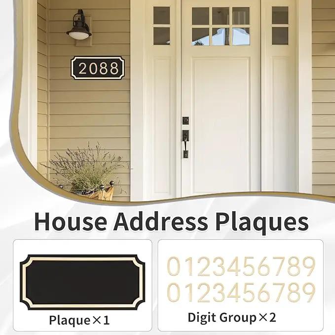 House Numbers for Outside, Address Plaques, Mailbox Numbers, Two Sets of Numbers from 0-9, Personalized Address Signs for House, Mailbox, Apartment, Office, Hotel, Classroom, Garden. Decorative Numbers Plaque. by GreenHaven Gardens
