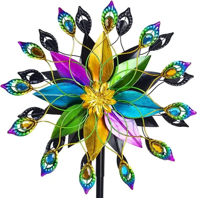 DREAMYSOUL Outdoor 360 Degree Wind Spinner, Metal Wind Spinners for Yard and Garden Large Wind Sculpture Garden Decor (66 * 16 Inches) by GreenHaven Gardens