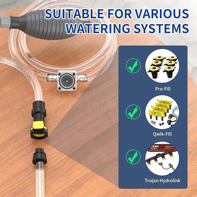 Golf Cart Water Filler for Flow Rite Pro Fill Watering System, Hand Water Pumb for Trojan HydroLink Watering System (Golf Cart Water Filler - with Flowmeter) by GreenHaven Gardens