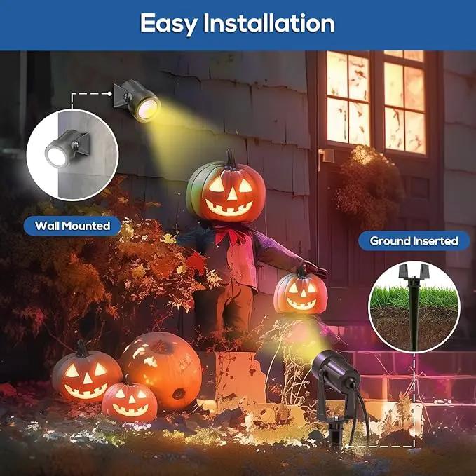 ZYAN Solar Landscape Spotlights Outdoor Waterproof IP65, Bright Solar Powered Garden Yard Spot Lights for Outside Plant, Tree, Pathway, Auto On/Off Wall Lights for Walkway, Lawn, Pool Areas-4 Pack by GreenHaven Gardens