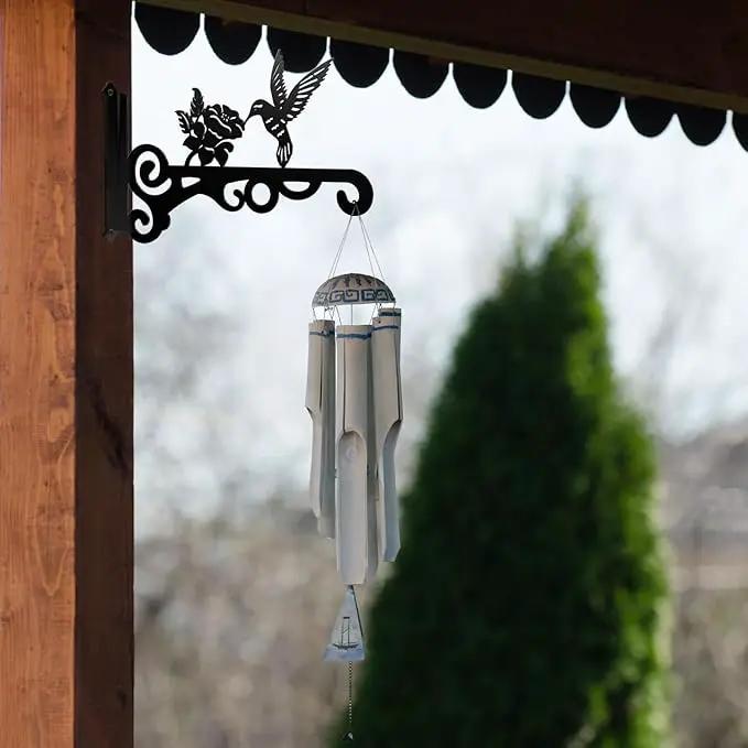 2-Pack Aesthetic Plant Hanger Indoor and Outdoor – 10 Inch Metal Hanging Plant Bracket with Beautiful Bird Pattern – Anti Rust Plant Hooks for Hanging Plants, Bird Feeder, Wind Chime, Lantern by GreenHaven Gardens